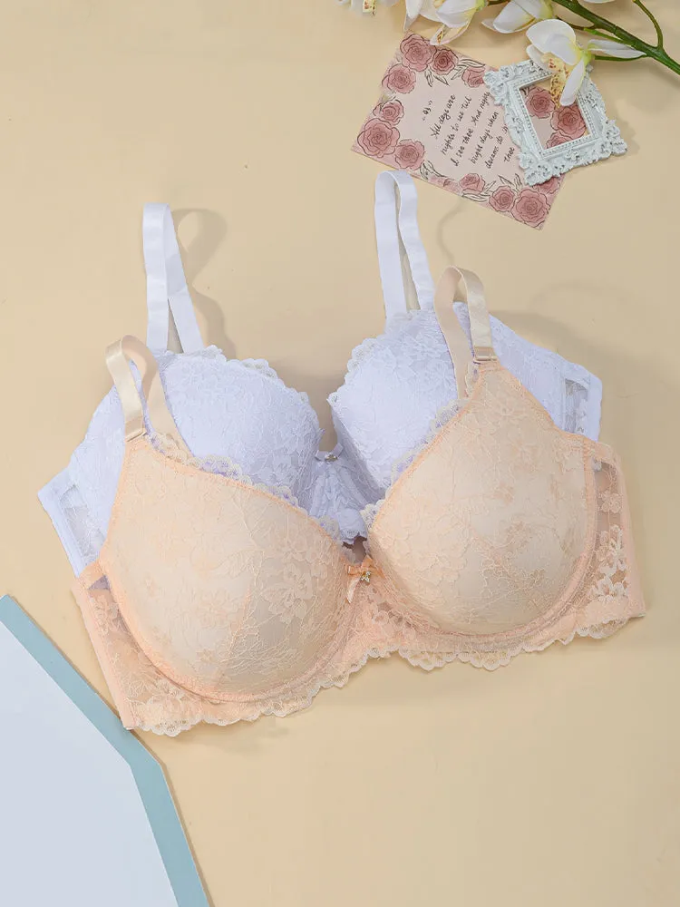 Plus Size Contour Lace Underwire Bra