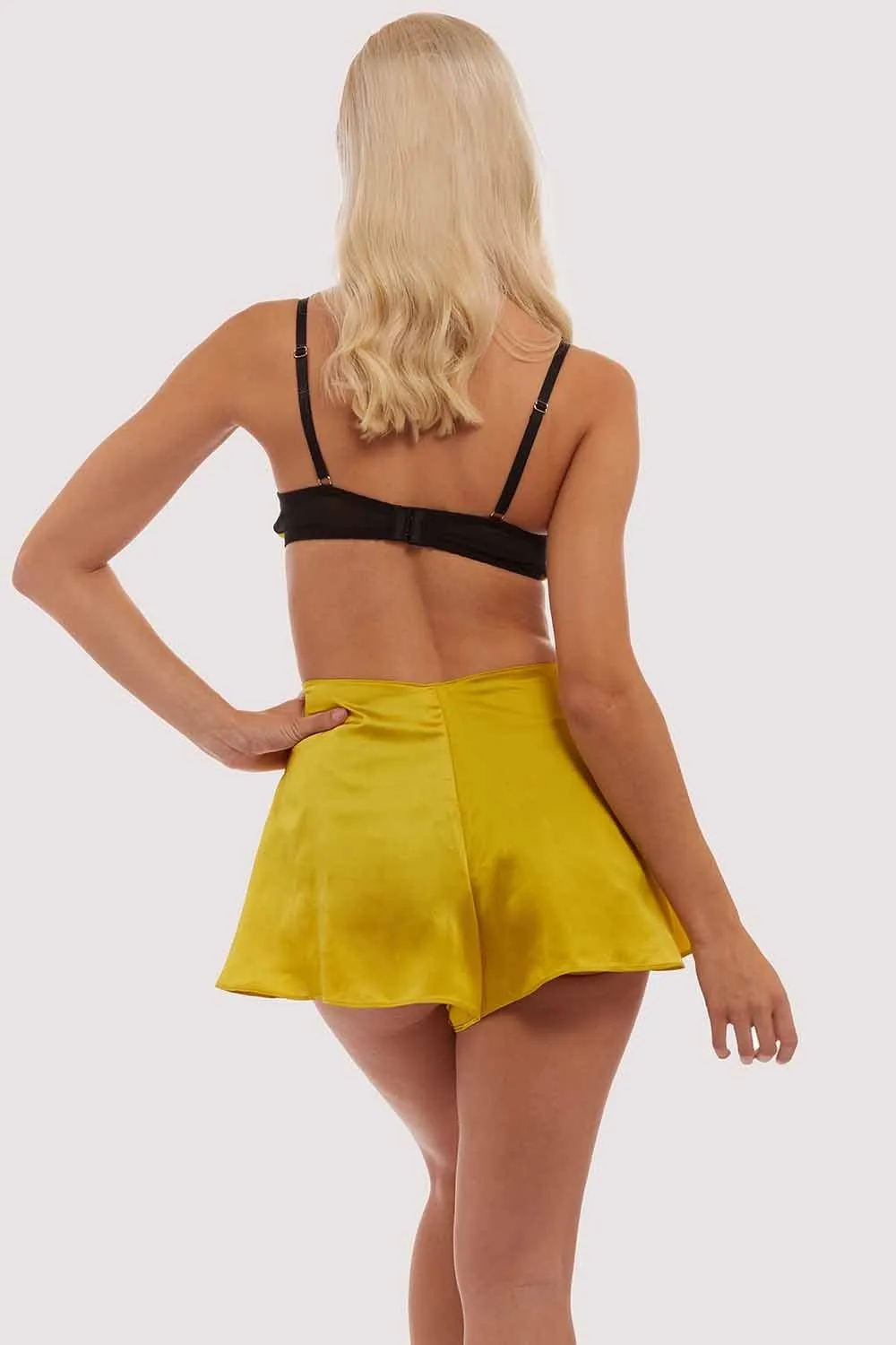 Retro Futuristic Bullet Bra Chartreuse
