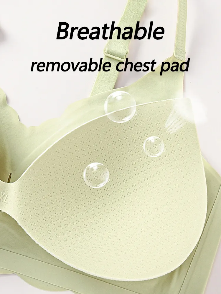 Romantic Floral Lace Side Support Wireless Bra