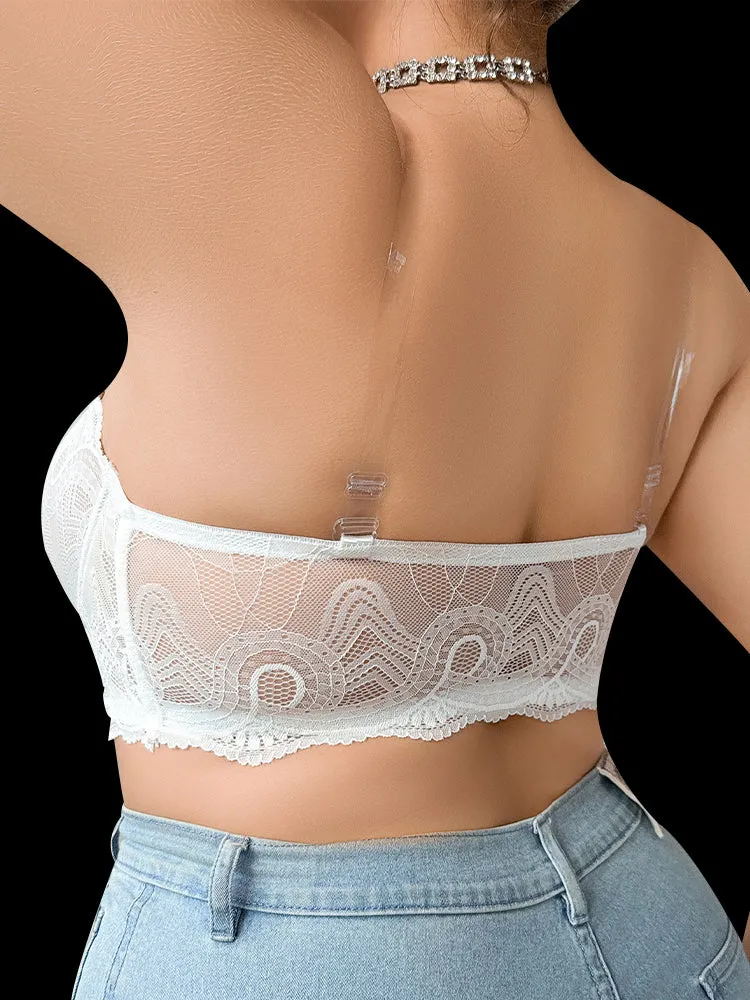 Sheer Lace Plus Size Front Closure Bra - Anti-Sagging Lift
