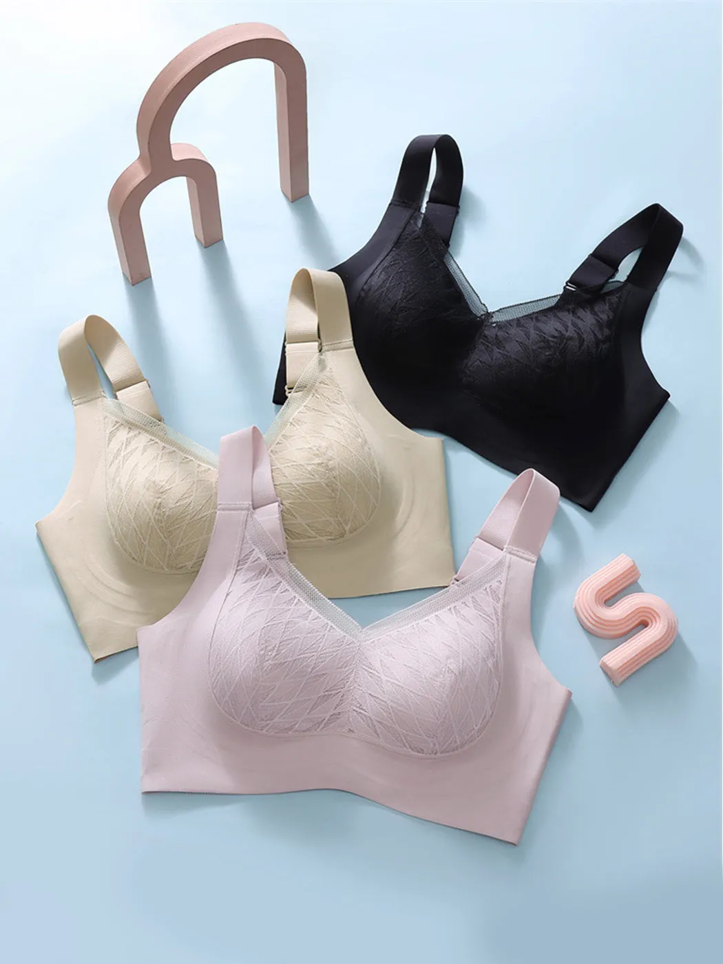Summer Breathable Full Coverage Push-up Bra