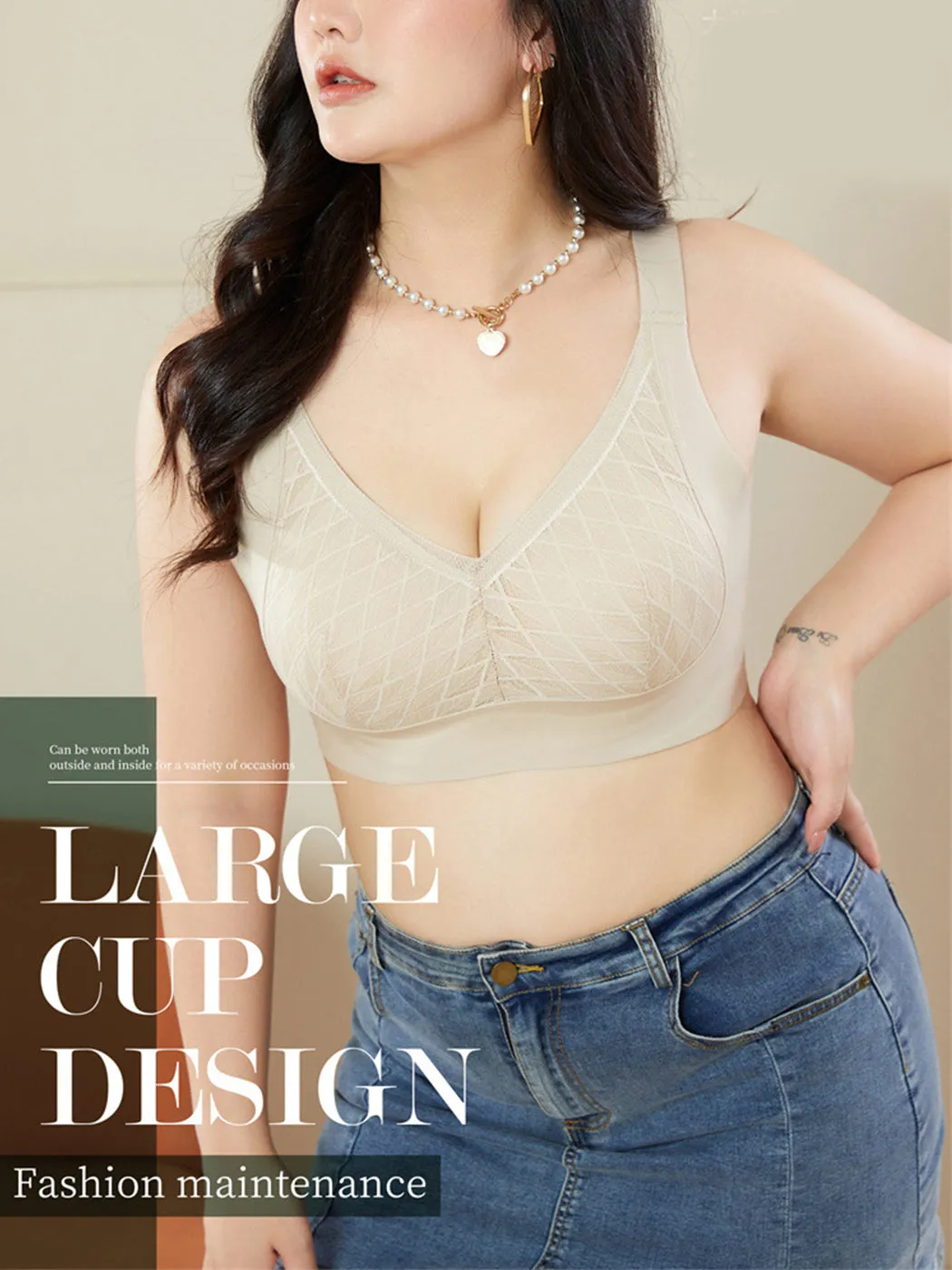 Summer Breathable Full Coverage Push-up Bra