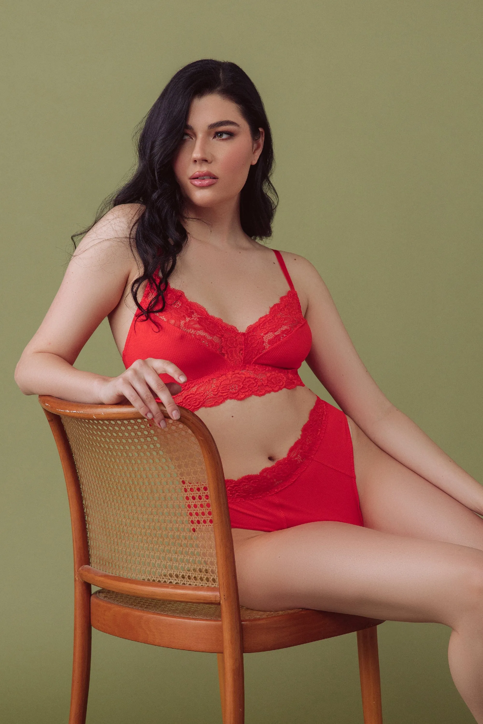 Tigerlilly Orange V-Neck Bralette