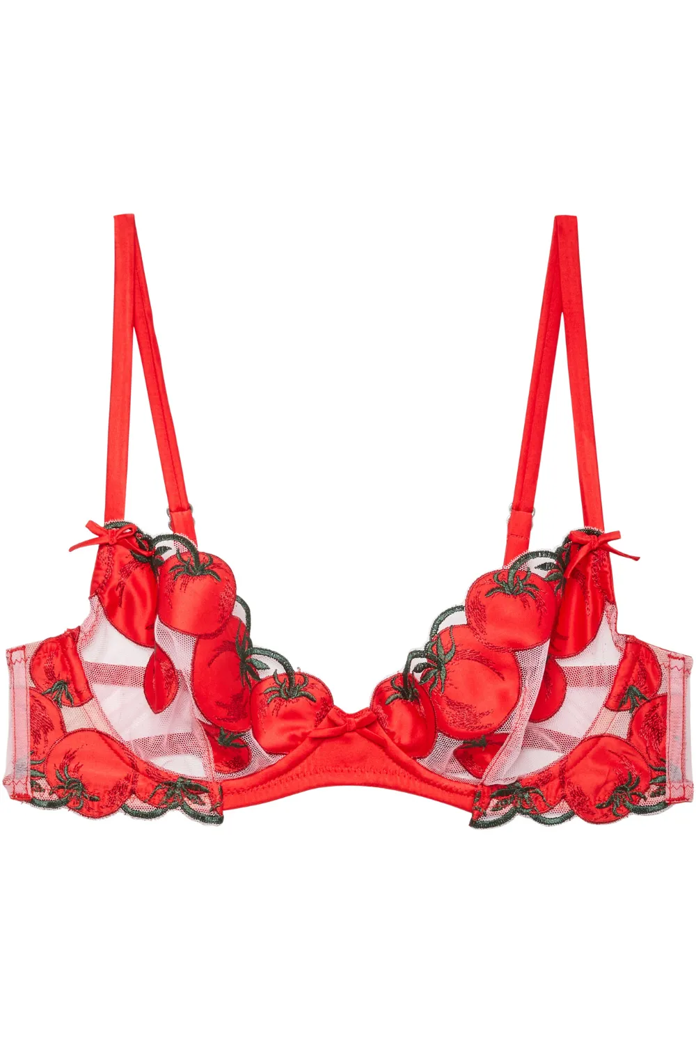 Tomato Embroidery Demi Bra