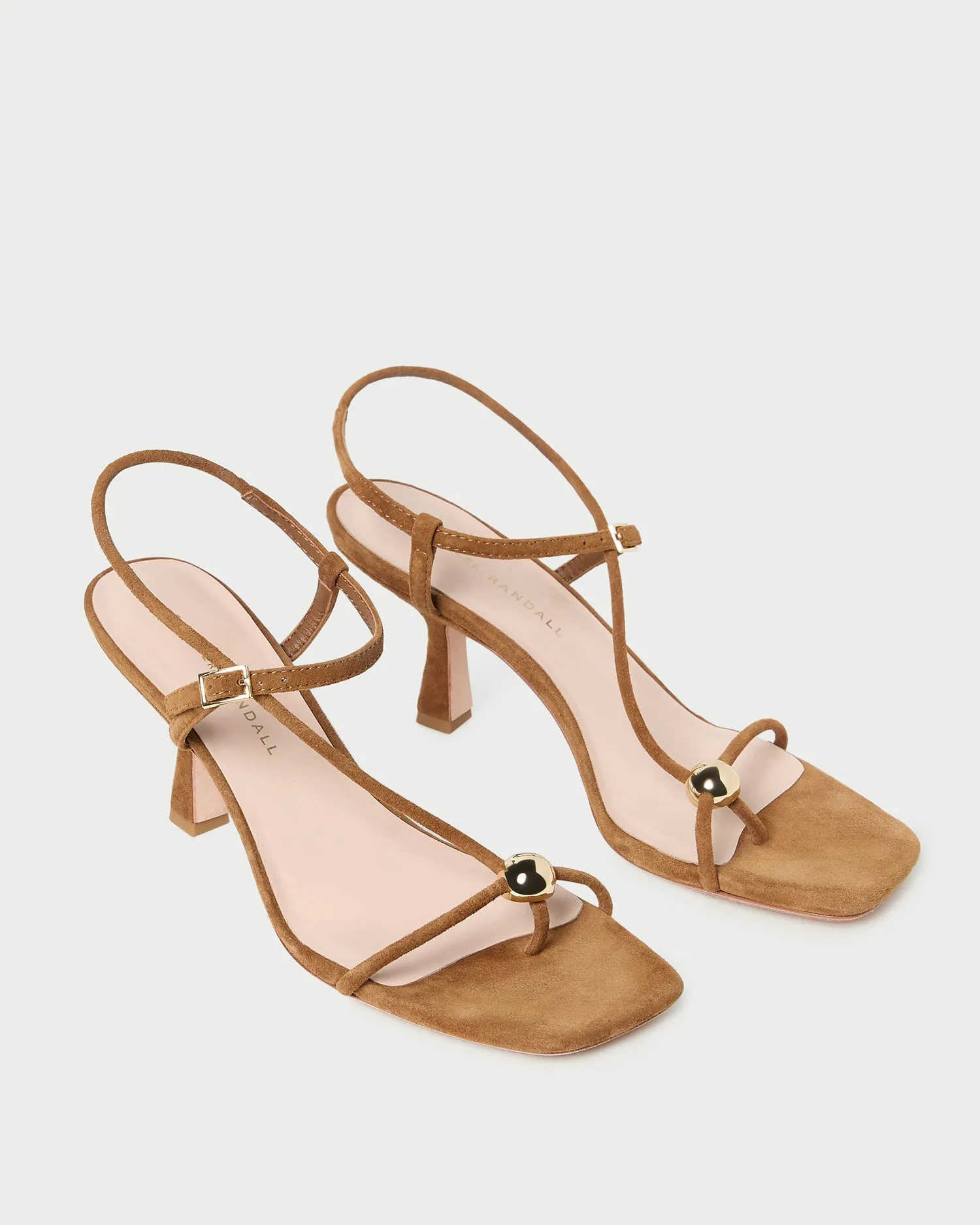 Triana Cacao Suede Mid-Heel Sandal