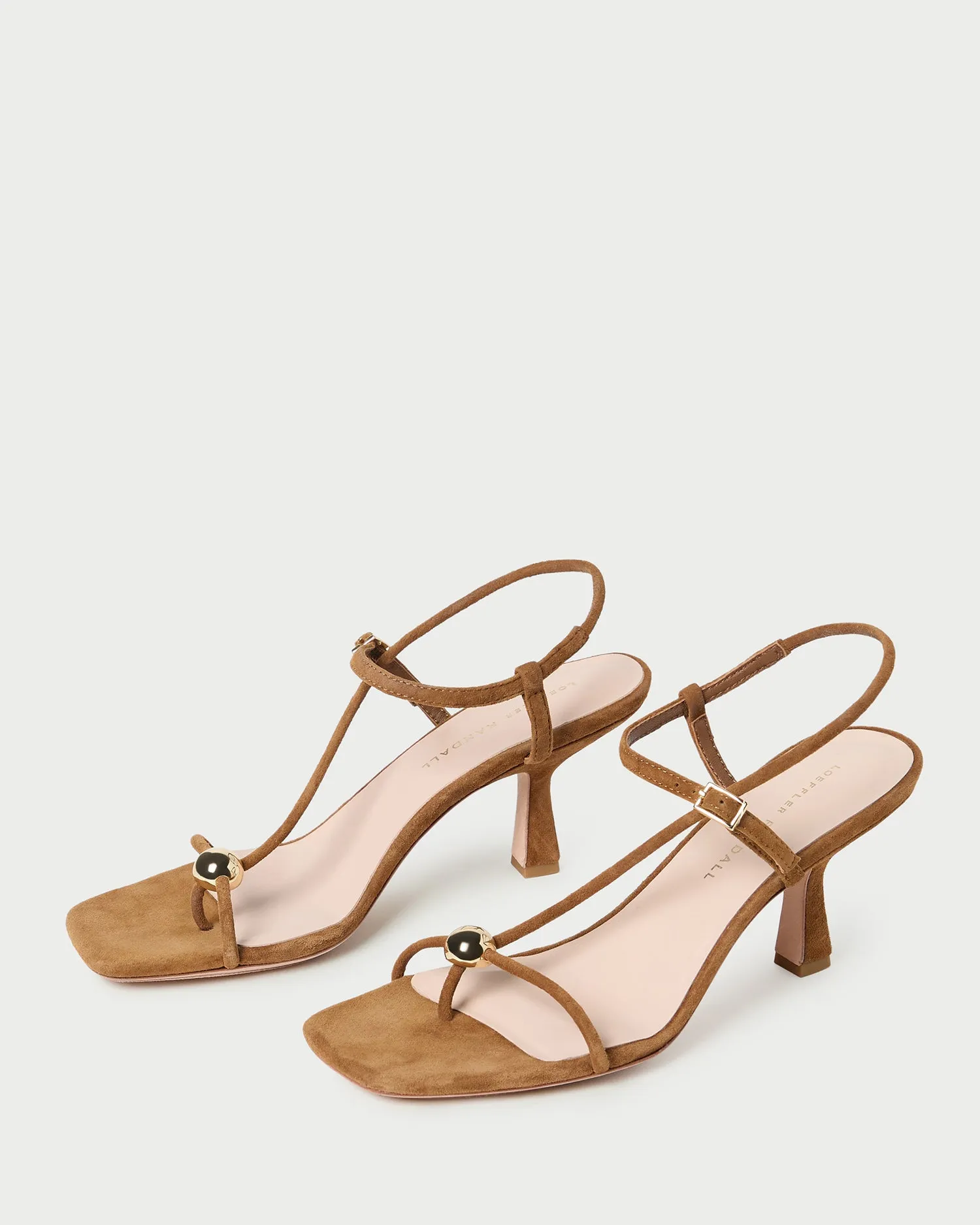 Triana Cacao Suede Mid-Heel Sandal