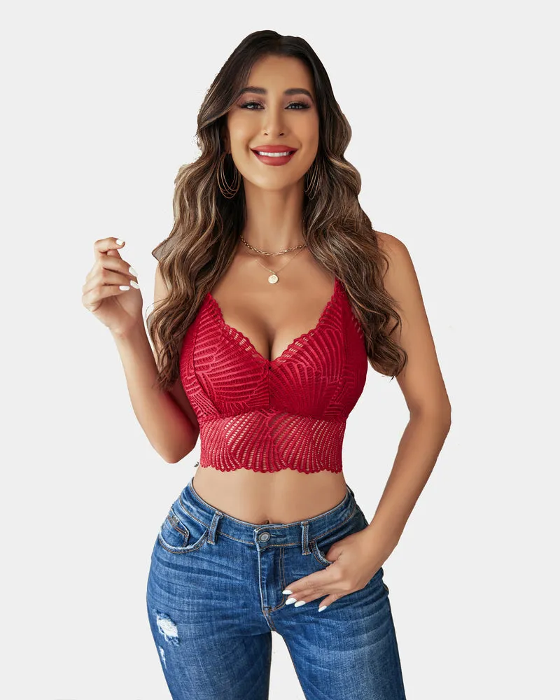 V Neck Racerback Crop Top