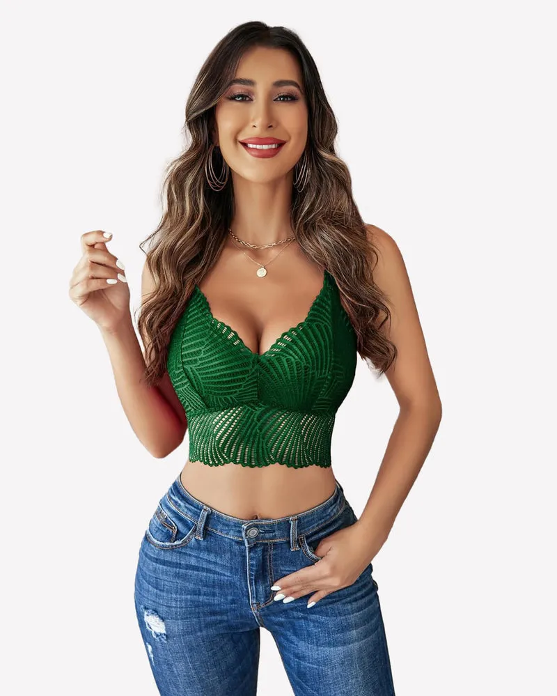 V Neck Racerback Crop Top