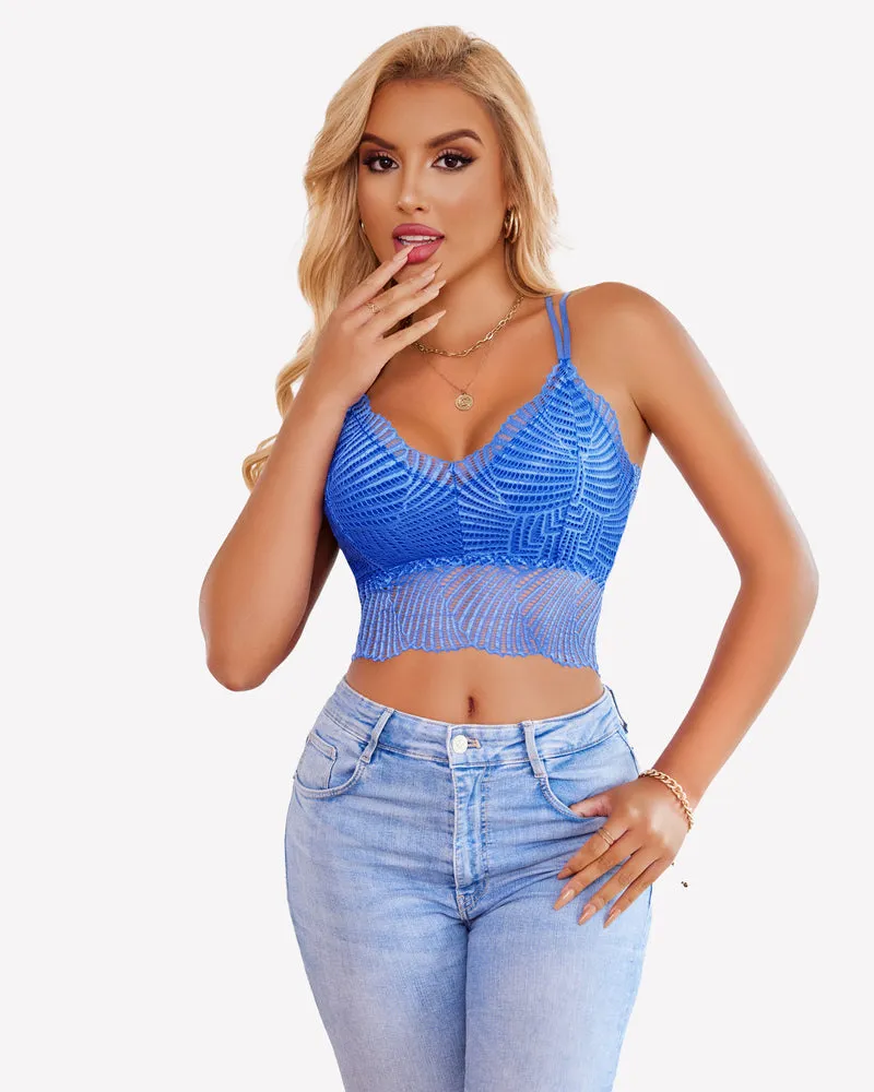 V Neck Racerback Crop Top