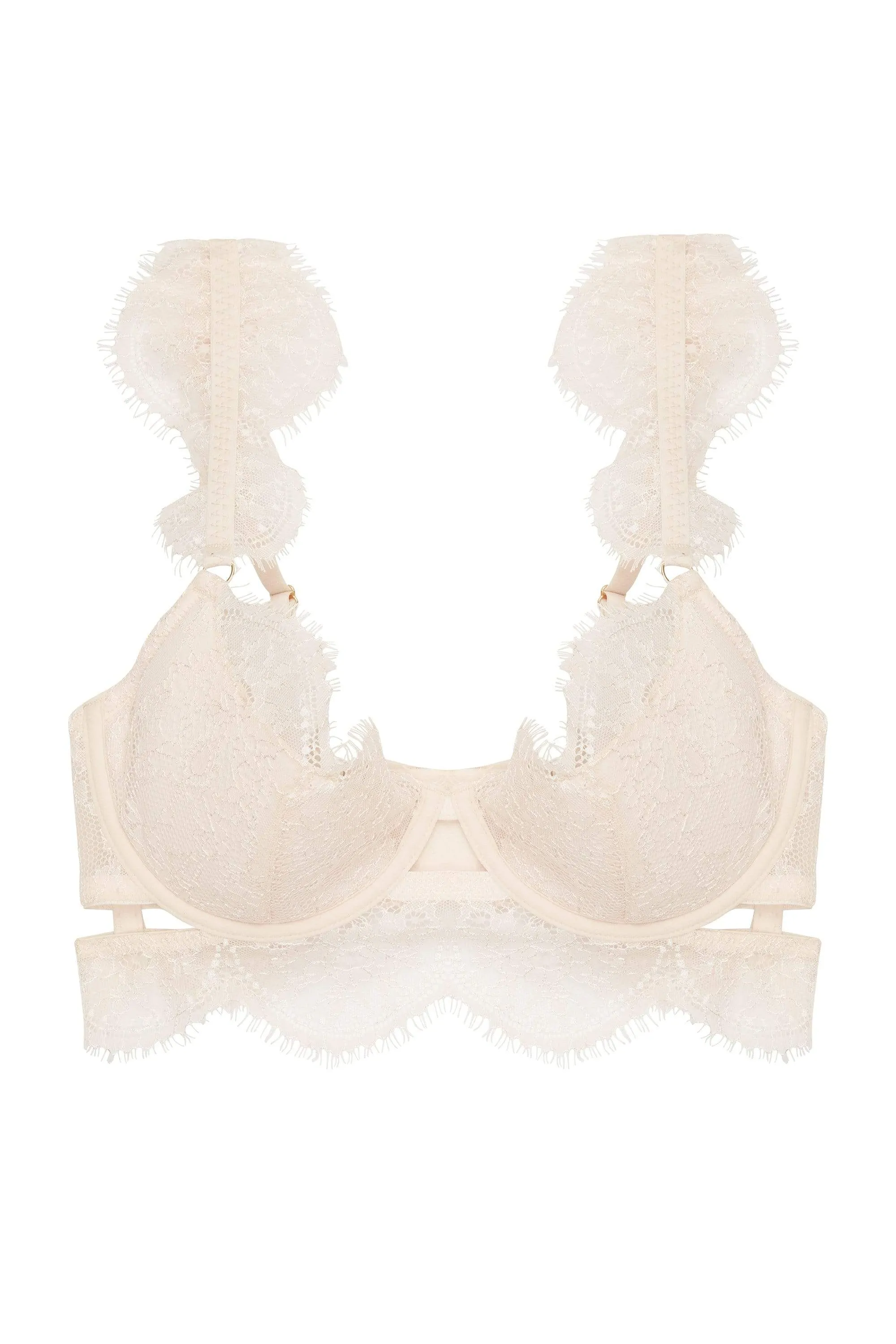WW x Charlotte McKinney Gigi Blush Cut Out Plunge Bra B - F