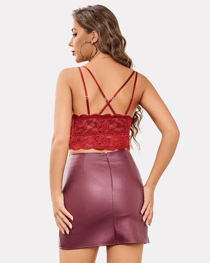 Y2K Adjustable Strap Tank Cami Crop Top